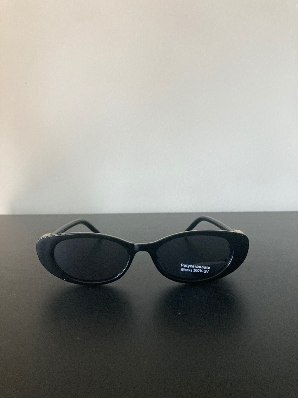 Metallic Accent Wide Oval Lens Sunglasses (MP50291SD) Black
